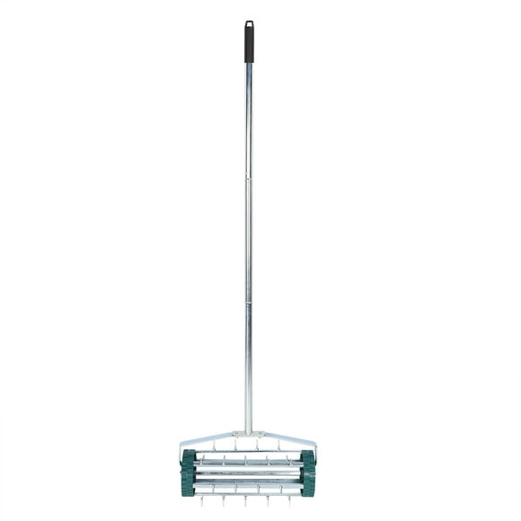 Outdoor Garden Lawn Aerator Heavy Duty Rolling Grass Roller Handle Perfect for Lawns