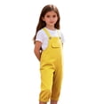 thumbnail image 5 of NAISIBABY Girls Overalls Jumpsuit (2-16T), Bib Pocket Rolled Straight Leg Loose Cute Summer Casual Fashion Romper Size12, 5 of 9
