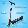thumbnail image 3 of SISIGAD 5.3" Electric Scooter for Kids Ages 6-12, 80W Kids Kick Scooter with LED Light-up Wheel and 3 Adjustment Levels Handlebar, Black, 3 of 7