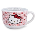 thumbnail image 2 of Taza de sopa Sanrio Hello Kitty de cerámica roja, 710 ml, con tapa ventilada, 2 of 7