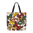thumbnail image 1 of Fotbe Retro Floral Butterfly Bolsa Tote con Estampado para Mujer, Bolsos con Cremallera, Bolsa de Hombro Casual de Gran Capacidad con Bolsillos Internos, 1 of 7
