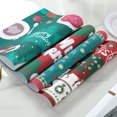 thumbnail image 5 of Manteles individuales de Feliz Navidad, con reno Papá Noel muñeco de nieve impreso, manteles individuales antideslizantes manteles lavables kaili Sencillez, 5 of 5