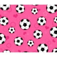thumbnail image 2 of CafePress - Cute Soccer Ball Print Pink Throw Blanket - Soft Fleece Throw Blanket, 50"x60" for All Ages, 2 of 2