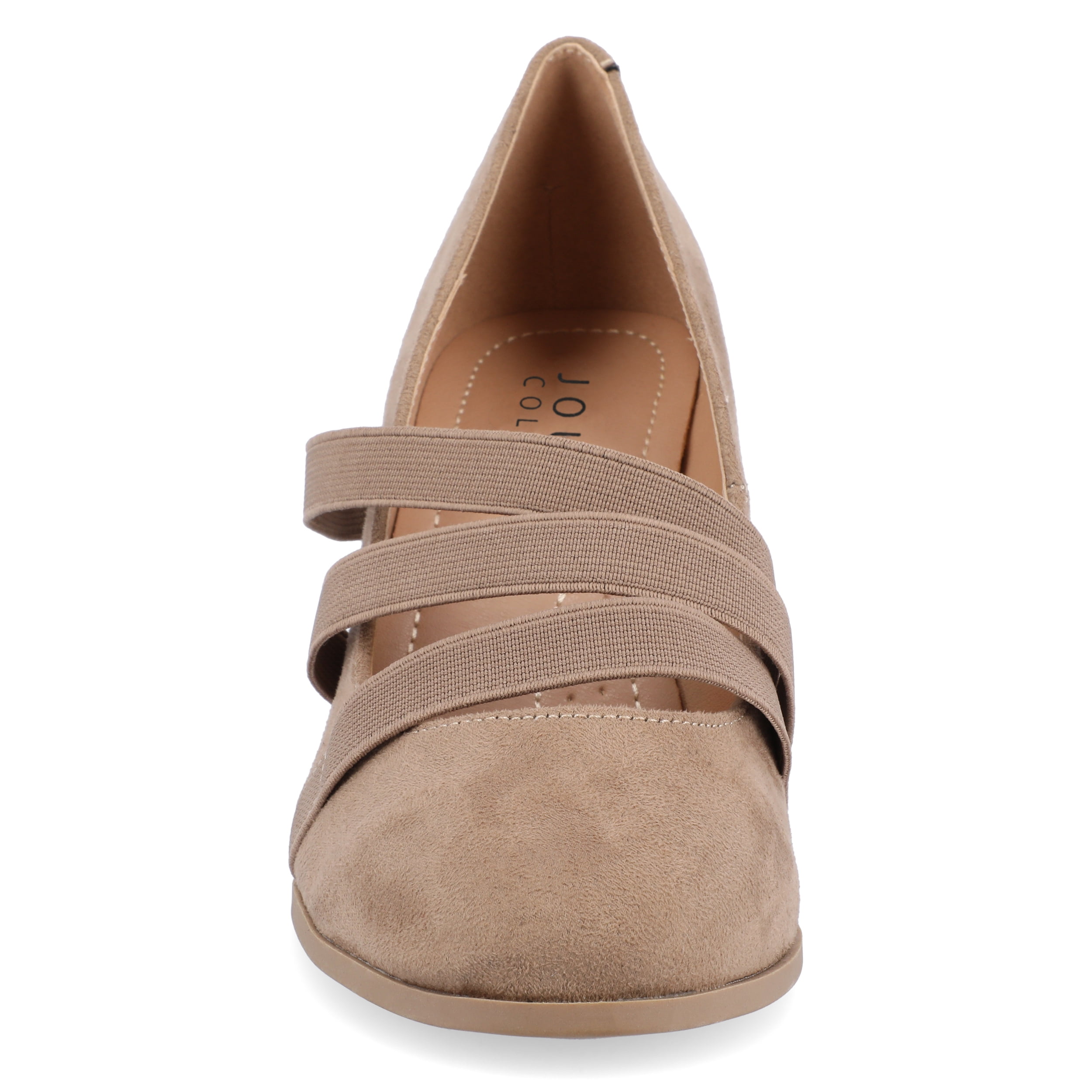 Journee Womens Loren Comfort Insole Round Toe Mid Block Heel Pumps, Widths Available