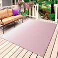 thumbnail image 4 of Outdoor Rug 3x5 ft Ombre Pink Outdoor Large Area Rug Non Slip Rubber Gradient Milky White Front Door Mat RV Rug Camping Carpet Patio Outdoor Rugs for Backyard Balcony Deck Porch Indoor, 4 of 9