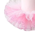 thumbnail image 5 of SPRING PARK Little Girls' Princess Ruffled Mesh Ballet Dancing Pink Bow Tiered Dress Dancewear, 5 of 5