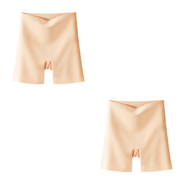 Sonducket Pantalones de seguridad 2 en 1 de cintura alta para mujer, medias transpirables, bragas push-up, ropa interior para el abdomen y el Color de piel L(100-120 kg) 2piezas