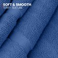 thumbnail image 2 of Canadian Linen Imperial Bathmats, 2 Pack, 20"x30", Washable Lightweight Quick Dry Soft Absorbent Cotton Shower Mats with Piano Keys Design, Capri Blue, 2 of 9