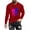 Red Deals, variant on Men's Funny T Shirt Oversized Round Neck Long Sleeve Smiling Face Novelty Printed Tees Fall Winter Casual Pullover Blouses Halloween Costumes Teens Going Out Streetwear Y2k Tops