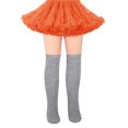 thumbnail image 2 of LIIPEE Girls Boys Socks Solid Color Closed Toe Non- Knee-High Socks Stockings Girls Versatile Climbing Hiking Camping Cycling Socks,Grey,7-12 Years, 2 of 2