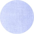 thumbnail image 1 of Ahgly Company Indoor Round Solid Blue Modern Area Rugs, 3' Round, 1 of 4