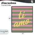 thumbnail image 4 of Stupell Industries Mid-Century Ti Amo Pink Green Stripes Black Framed Giclee Art, 11 x 14, by SD Graphics Studio, 4 of 8