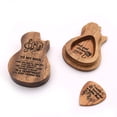 thumbnail image 3 of EeaseCA 1 Ensemble/3 Pcs Boîte de Rangement en Forme de Guitare Accessoires de Ramassage de Guitare en Bois (Boîte et 2 Pcs Style Logo), 3 of 7