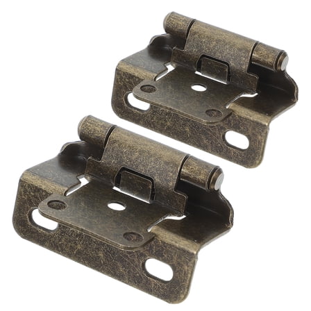 BESTYASH 2-Pack Brushed Nickel Steel Semi-Wrap Overlay Cabinet Hinges Design for Homeowners and Home Use