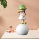 thumbnail image 5 of Escultura de resina adorable, pieza decorativa moderna con forma de personaje de dibujos animados A_Girl_Green, 5 of 9