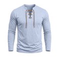 thumbnail image 4 of Tisuna Long Sleeve T-Shirts For Men Lightweight V Neck Tops Men Solid Tshirts For Sport Workout Size M, 4 of 8