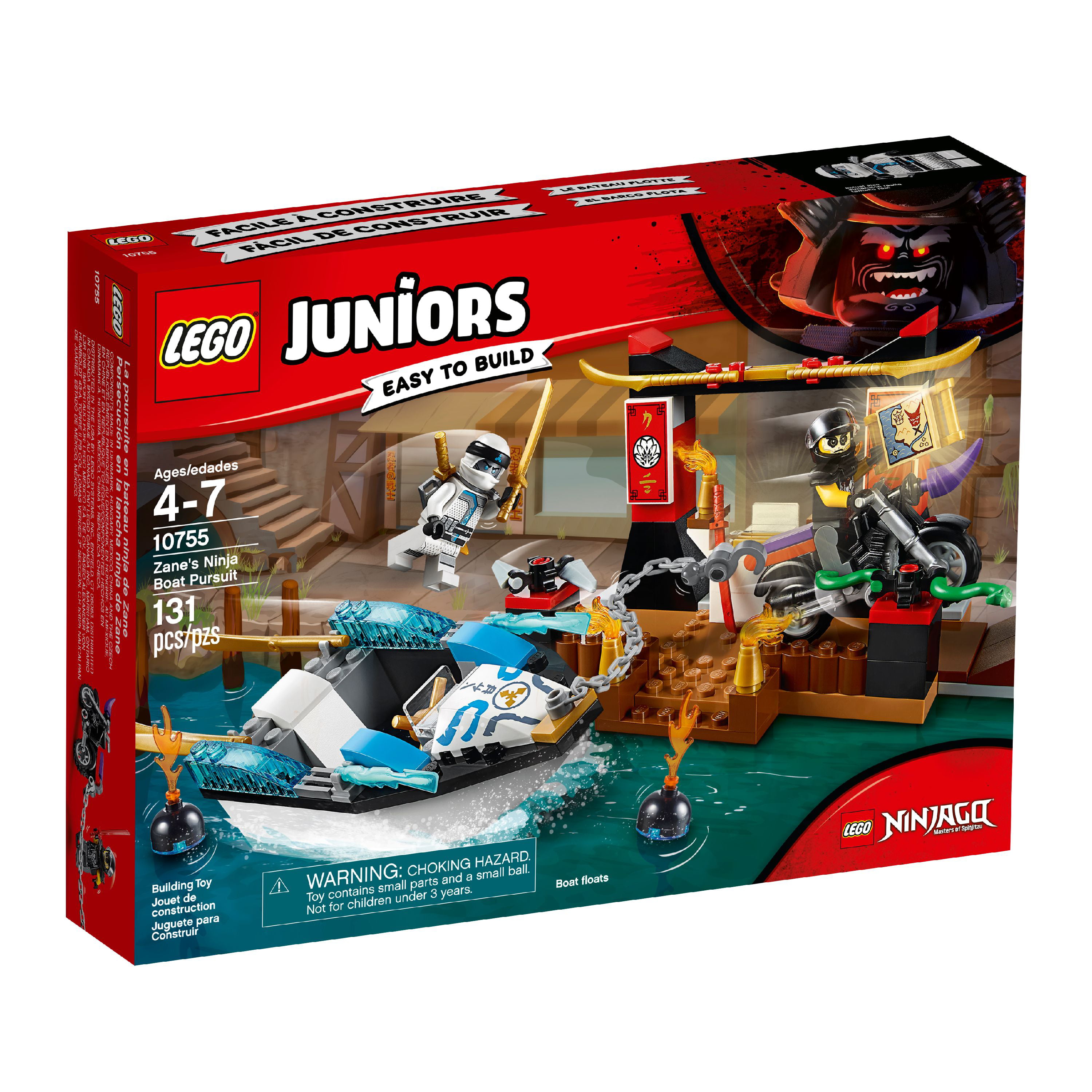 LEGO Juniors Zane's Ninja Boat Pursuit 10755 (131 Pieces) Walmart.com
