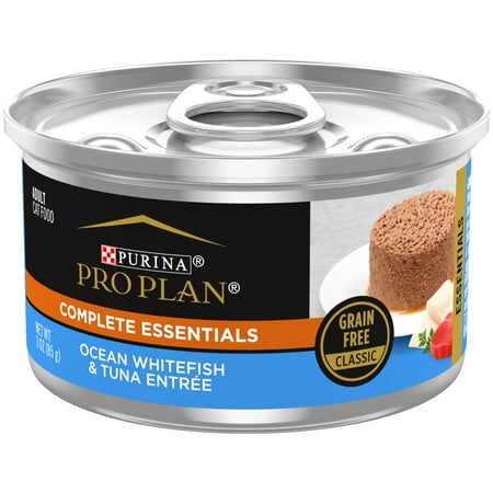 UPC: 0038100186324 | Purina Pro Plan Ocean Whitefish and Tuna Entree Wet Cat Food Grain-Free 3 oz Cans (24 Pack)