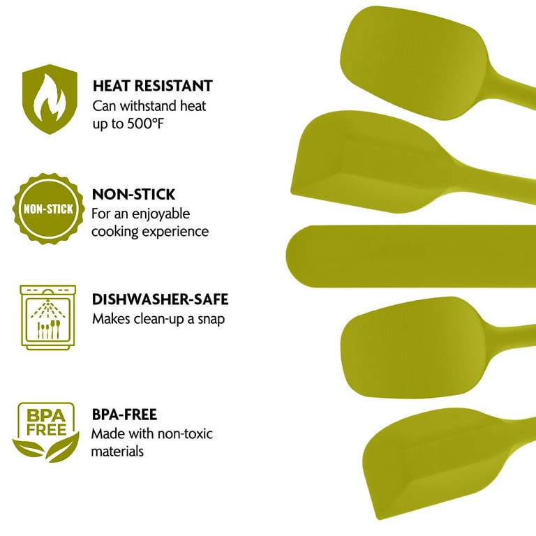 Premium Silicone BPA-Free, Spatula with Stainless Steel Core 500F Heat-Resistant, Non-Stick, Dishwasher Safe, Red Premium Silicone BPA-Free, Spatula with Stainless Steel Core 500F Heat-Resistant, Non-Stick, Dishwasher Safe, Red