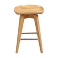thumbnail image 2 of Benjara Esme 24 Inch Swivel Counter Stool with Contour Seat, Wood, Natural Brown, 2 of 2