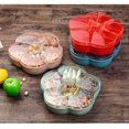 thumbnail image 5 of Snack Bowls Sweet Box with Lid, Flower Shapes Food Storage Box, Fruit with 6 Compartments（red）, 5 of 5
