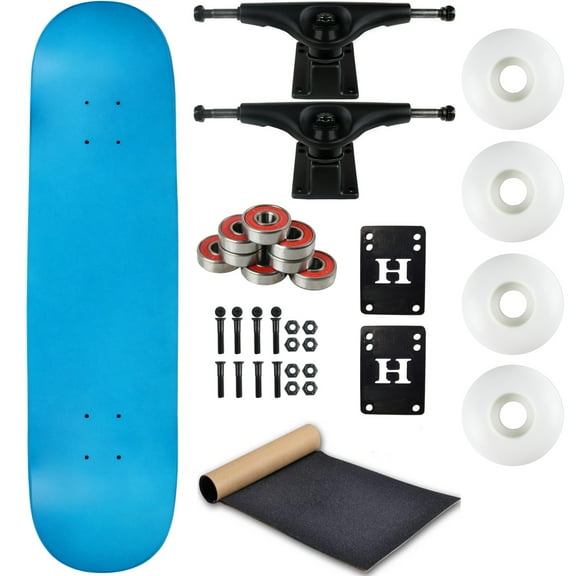 Moose Complete Skateboard NEON BLUE 8.0" Black/White
