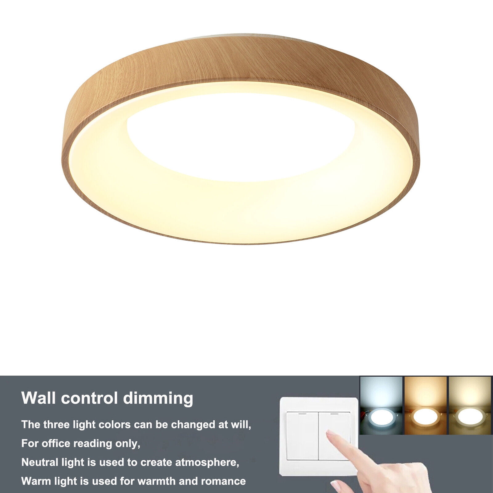 Denest Modern Flush Mount Ceiling Light, Round LED Ceiling Light Chandelier Living Room Bedroom Hallway Light Fixture AC 110V
