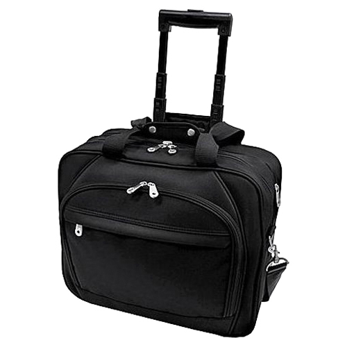 US Traveler Business Rolling Laptop Briefcase Black OSFA