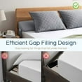 thumbnail image 3 of King Size（76"x10"x6"） Bed Wedge Pillow for Headboard - Upgraded Bed Gap Filler King Between Mattress and Headboard - Wedge headboard Pillow - Grey, 3 of 6