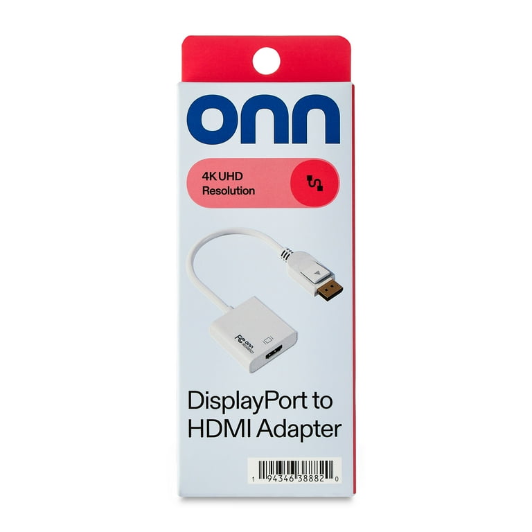 onn DisplayPort to HDMI Converter with Audio photo 1