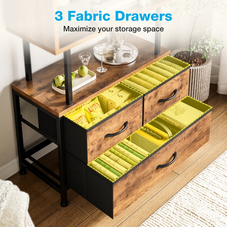Casacomoda 3-Drawer 6-Tier Geometric Bookshelf, Wood Metal Storage