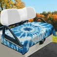 thumbnail image 2 of Yuyamidu Whilpool Tie Dye olf Cart Covers 2 Passenger Club Car Seat Towel Blue Golf Cart Seat Blanket Universal Fit 2-Seat Golf Cart, Soft Flannel, 2 of 8