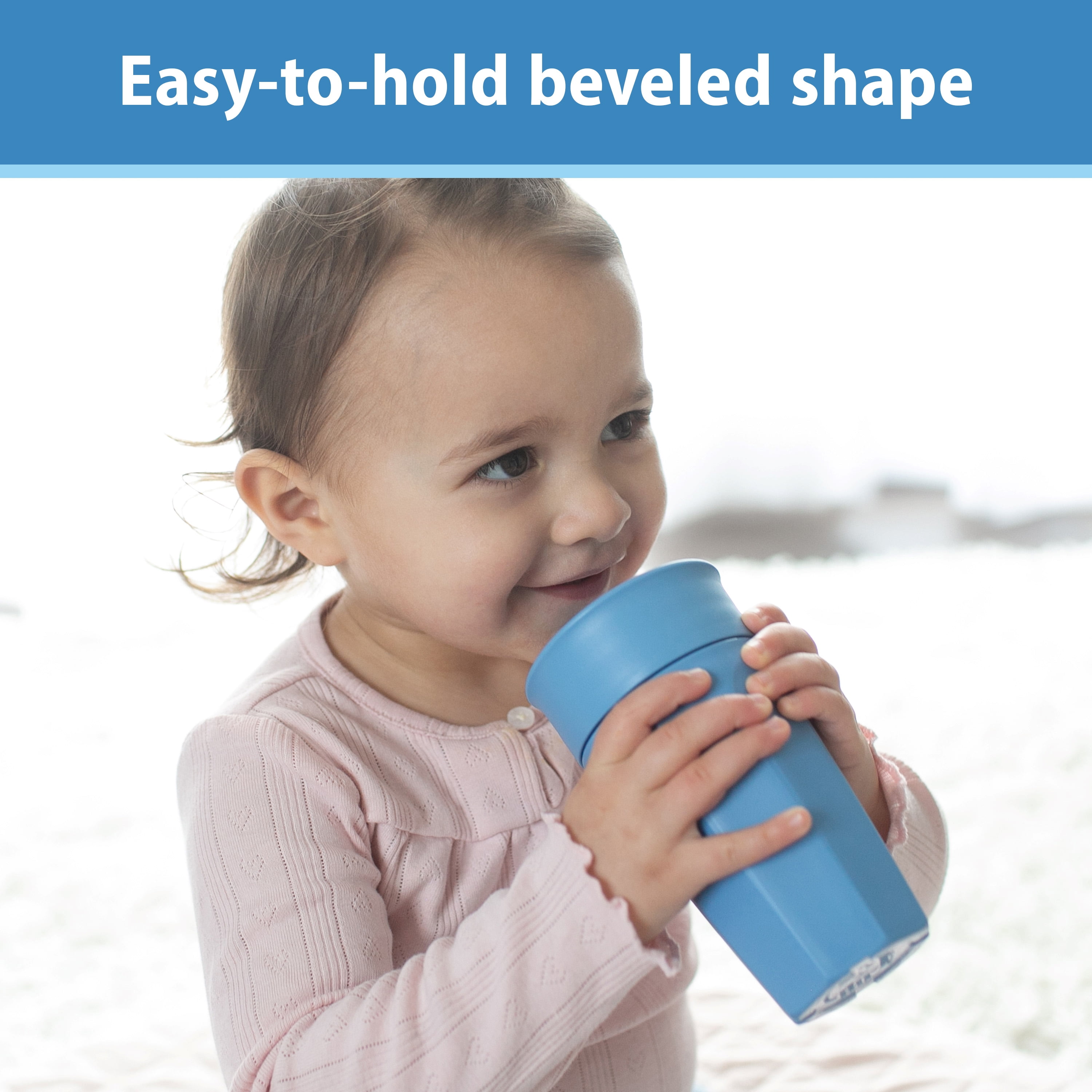 Dr. Brown's Milestones Cheers 360 Training Cup for Toddler/Baby, Leak-Free, Blue/Aqua, 10 oz, 9m+, 2-Pack