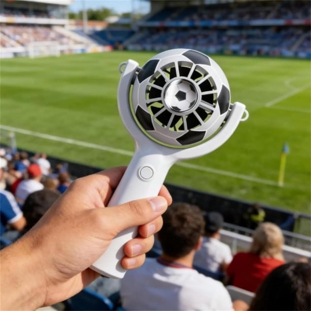 Soccer Shaped Handheld Fan Portable Mini USB CoolFan With LanyardLightweight Stadium Fans For Outdoor Games Travel And Summer Events