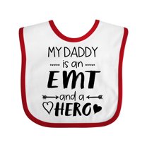 Inktastic My Daddy is an EMT and a Hero Boys or Girls Baby Bib