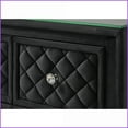 thumbnail image 4 of Dresser, 9-Drawer Traditional Glam with Velvet Tufted Fronts & Faux Crystal Knobs | Black | Wood, 4 of 5