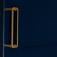 thumbnail image 5 of 3-3/4 in. Center Embossed Leather Strip Rectangle Cabinet Pulls, Satin Gold, 5 of 5