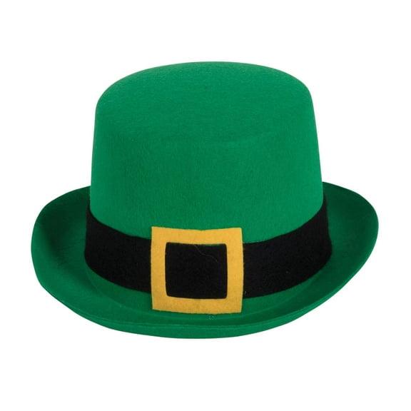 Top Hat Felt Green St Patricks Hats One Size Unisex Adult Fancy Dress Party Book Week Halloween