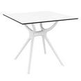 thumbnail image 4 of Compamia Sky 31 inch Square Table Dining Set with 2 Arm Chairs White, 4 of 4