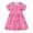 Pink, variant on REDARER Toddler Girls' Short Sleeve Butterfly Print Dress, Cotton A-Line Sundress, Summer Casual Dance Party Princess Dress for Kids,5-6 Years