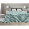 thumbnail image 1 of Cactus Down Alternative Comforter, Continuous Modern Pattern with Abstract Cacti and Triangles, Microfiber Quilt for All Season, 5 Sizes, Petrol Blue Mint Green, by Ambesonne, 1 of 3