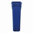 thumbnail image 2 of Suncast Commercial Narrow Rectangular Resin Trash Can, With Handles, 23 Gallons, 30"H x 11"W x 22"D, Blue Recycle, 2 of 4