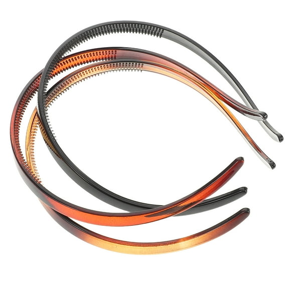 LEORX 3Pcs Makeup Headband For Women Gentle On Hair Plastic Headband UShaped Sports Office Wear