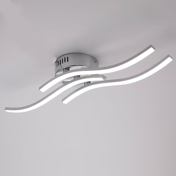 Aleko Lámpara de techo LED, lámpara colgante en forma de onda, luz blanca neutra de 4000 K, LED integrado de 18 W y 1600 lúmenes, lámpara de araña moderna para sala de estar o cocina, 220 V IP20 (luz blanca) ACTIVE Biensenido a ACTIVE