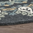 thumbnail image 4 of Ox Bay Ellie 4' Round Charcoal Floral Medallion Indoor Area Rug, 4 of 9