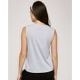 thumbnail image 5 of Real Essentials 5 Pack: Women's 100% Cotton V-Neck Sleeveless Tank Top Basic Ladies Casual Shirts (Available In Plus Size), 5 of 6