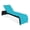 Turquoise, variant on Pemberly Row Rattan Adjustable Cushioned Back Patio Lounge Chair in Red