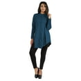thumbnail image 2 of phagun Long Sleeve Tunic Mandarin Collar Asymmetrical Formal Shirt for Women, 2 of 7