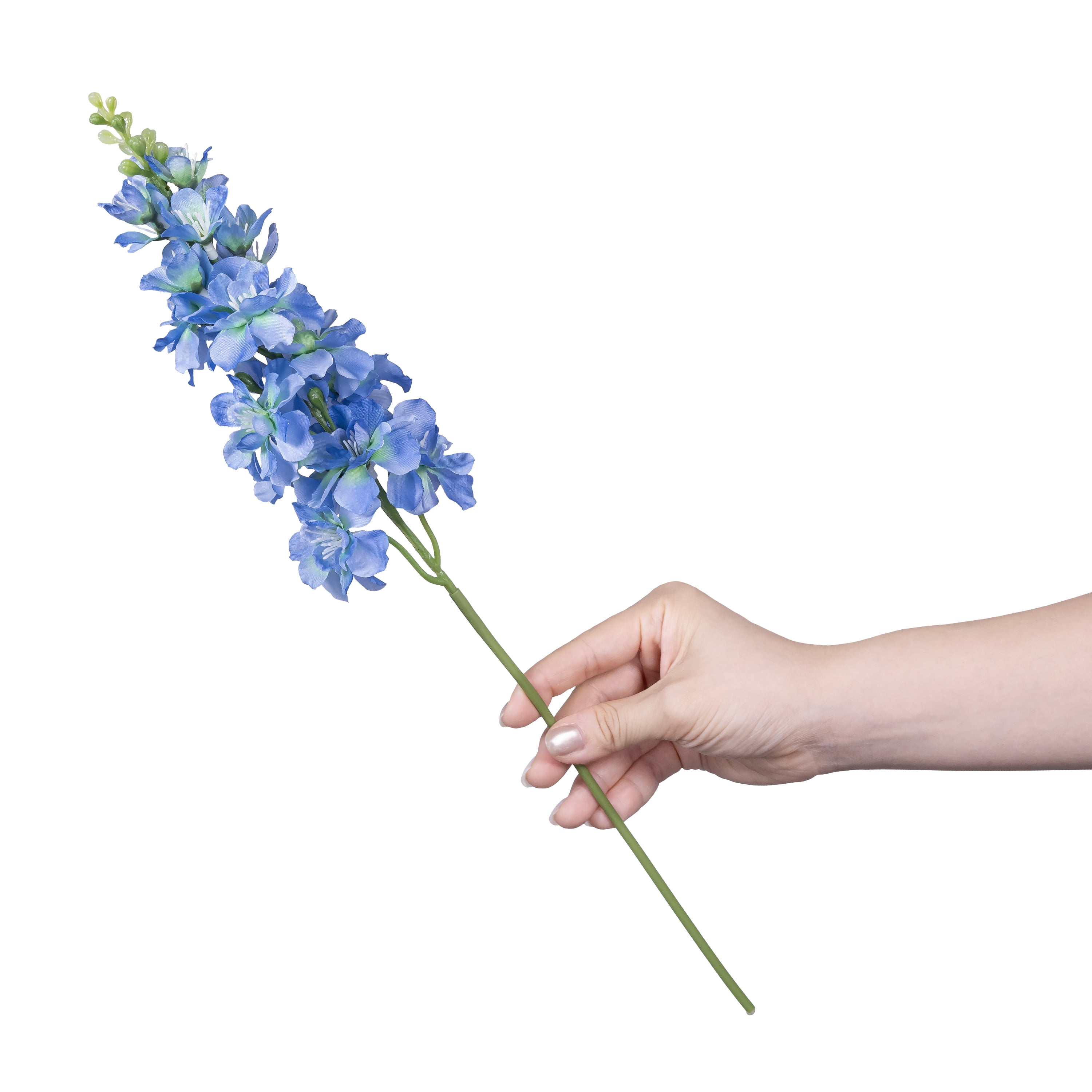 Mainstays 18 in Blue Artificial Silk Delphinium Short Stem