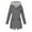 Dark Gray, variant on Women's Lightweight Waterproof Fleece Lined Hooded Softshell Rain Jacket, Warm Windbreaker Long Coat Hot Pink M